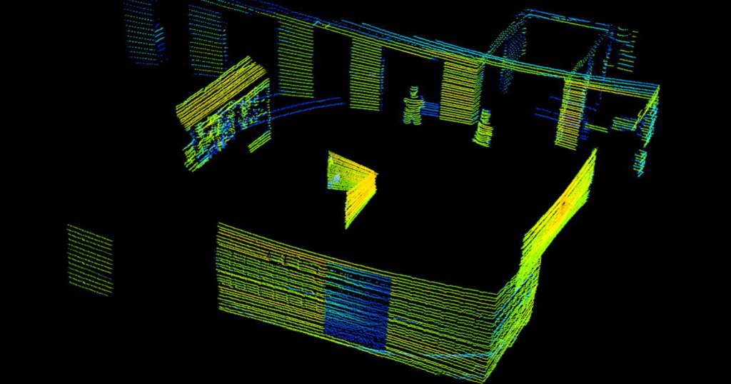 nuage de points du capteur lidar 3d cx32